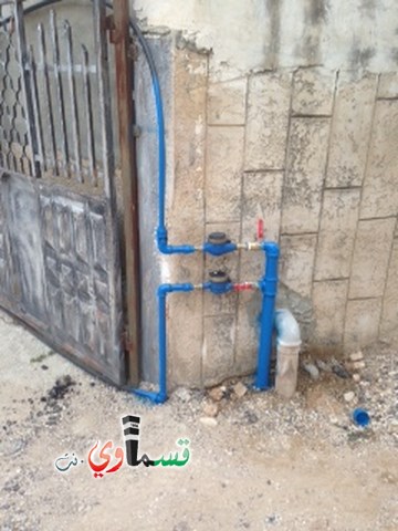 يناببع المثلث: مد خط مياه في حي عمر الغانم في كفر قاسم وربط بيوت بشبكة مياه